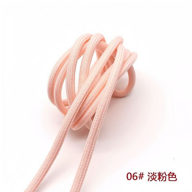 5彩色滌綸繩子跳點傘繩手工包芯圓繩抽繩鑰匙扣編織繩包掛件 副廠商品, 淡粉, 1個
