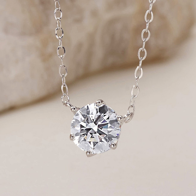 제이로사 14k 모이사나이트 랩다이아 목걸이 6발 1부 3부 5부 1캐럿 기념일 프로포즈 선물