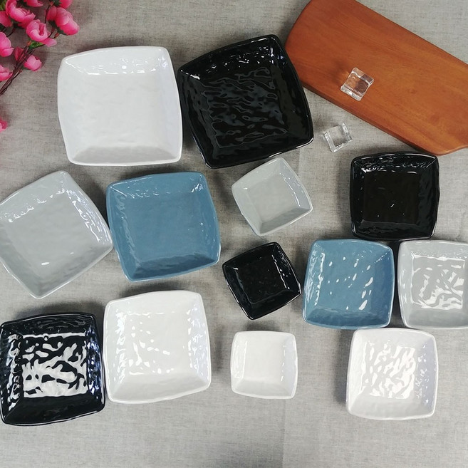 퓨전 사각 121 종지 검정 BB 멜라민 업소용, 퓨전 사각 8인치 121-8 4호 청블루, 1개