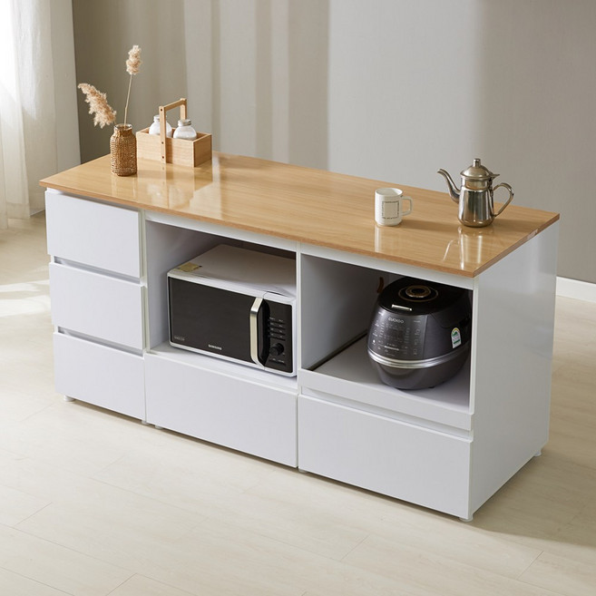 보루네오 엘리브 모아 1600 홈바 렌지대 수납장 서랍형 hs059-1, 오크