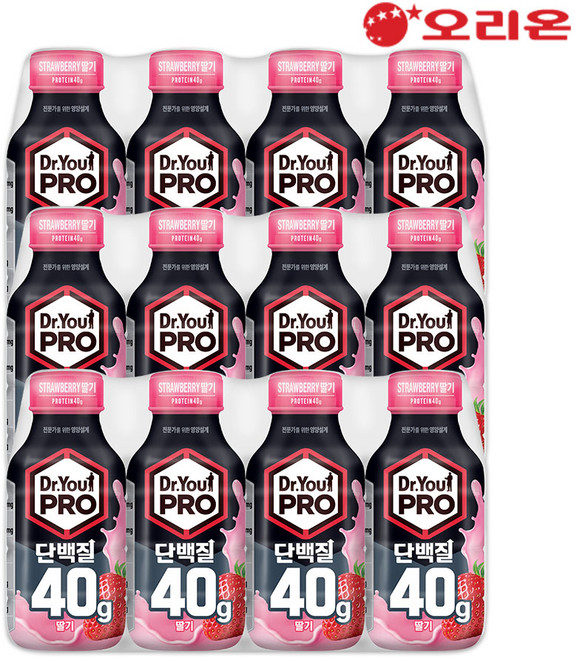 오리온 닥터유 프로 단백질 드링크 40g 딸기, 12개, 350ml