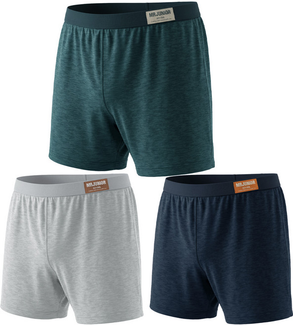 엠알주니어 입자마자 시원한 인견 로고라벨 남성 주니어 트렁크 팬티 3매입 TV723