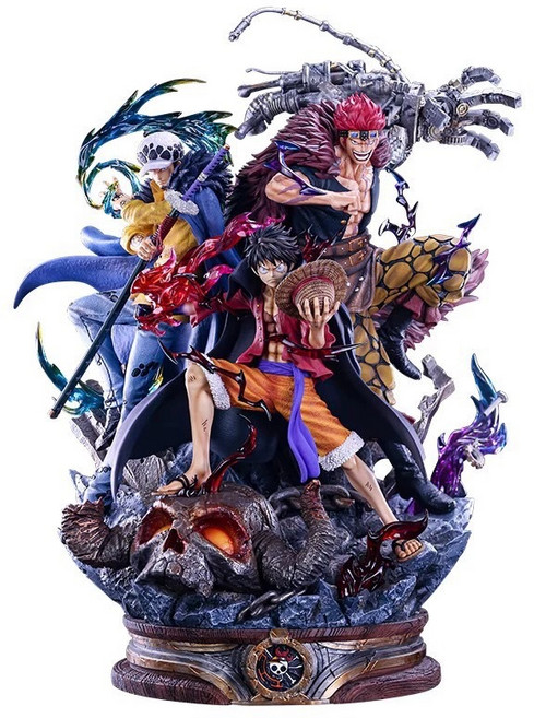 원피스 LX 최악의세대 피규어 루피 트라팔카 로우 키드 레진 키덜트 피규어, 세 선장, 1개