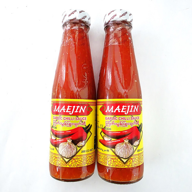 MAEJIN GRALIC CHILLI SAUCE 메이진 갈릭 칠리소스 미얀마식품, 2개, 200ml