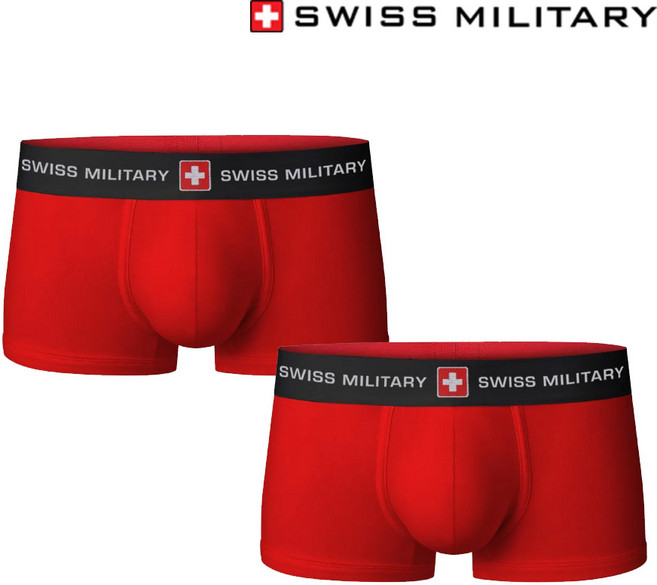 스위스밀리터리 남자팬티 드로즈 레드 (2개) 속옷/무지