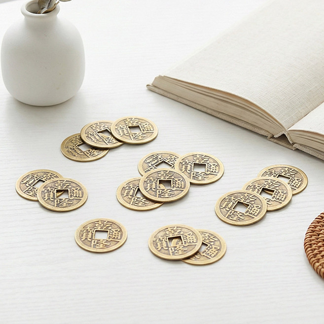 옛날 동전 엽전 상평통보 전통 소품, 황동색