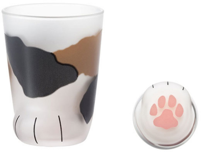 코코네코 고양이발 유리컵 고양이발컵 집들이선물, 230ml, 미케, 1개