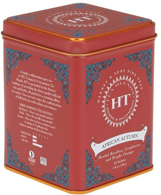 하니와 아들들 데카프 핫 시나몬 맛 블랙 20포 틴 1.4단위온스당