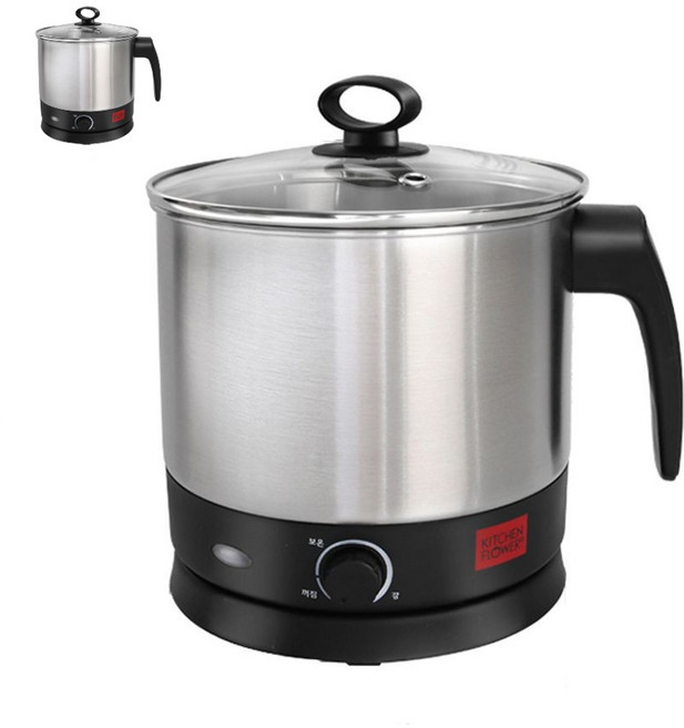 커피포트 키친플라워 멀티팟 빅멀티포트 2L/무선전기주전자, 본상품