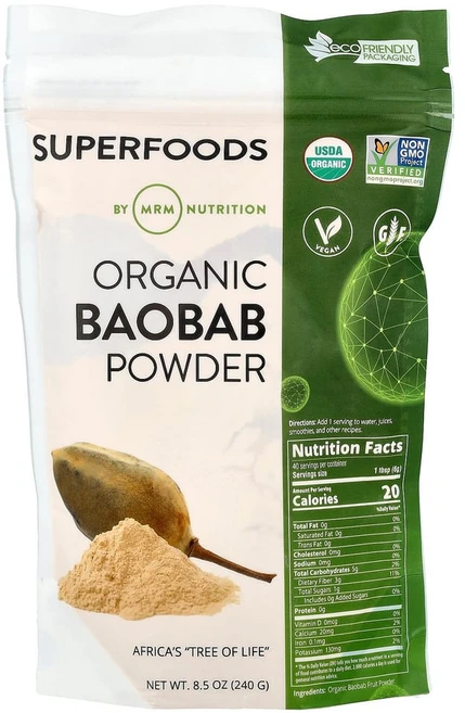 MRM Nutrition 유기농 바오밥 분말 240g(8.5oz), 1개, 240g - 쿠팡