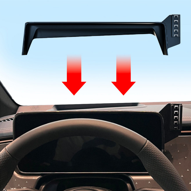 지시그니처 벤츠 EQE EQS 2022~핸드폰 거치대 브라켓 마운트 K타입, 1개, 블랙