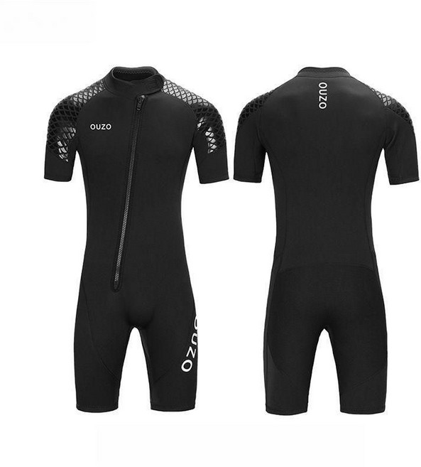 새로운 3mm 잠수복 남성용 및 여성용 반팔 반바지 두꺼운 따뜻한 방한 서핑 슈트 해파리, 남성용/블랙 BDM3001-B, 3XL, 남성용/블랙 BDM3001-B