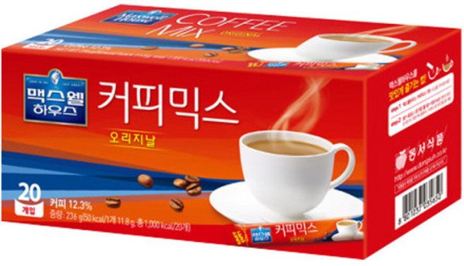 동서식품 맥스웰하우스 오리지날 커피믹스, 11.8g, 20개입, 1개
