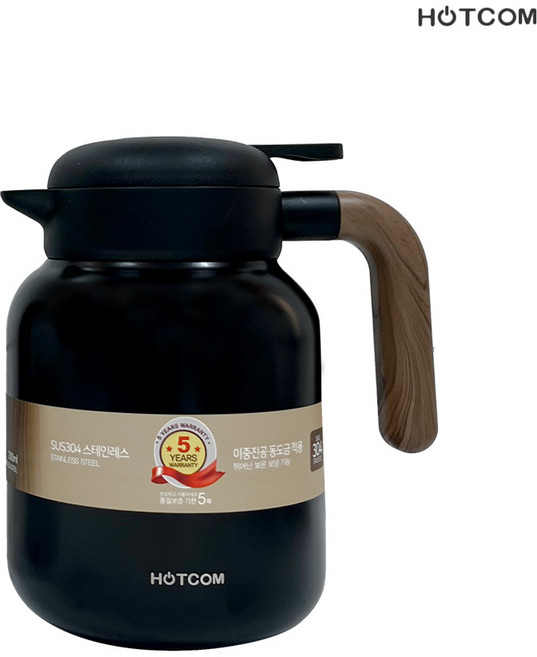 핫콤 대용량 보온포트 1300ml HTP-1300 원터치 보온보냉병, 화이트, 1개