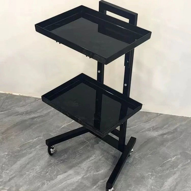 미용실 트레이 시술 블랙 접이식 선반 커트 정리대 가위, 1개, 블랙 워리어블랙 탄소강