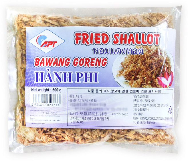 베트남 튀긴양파 후레이크 바왕고랭 샬롯 HANH PHI bawang goreng 봉투형, 500g, 1개