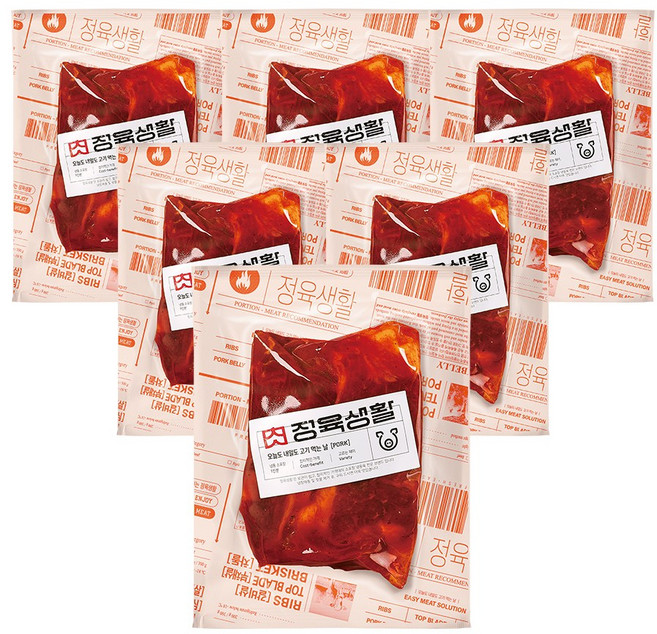 [무료배송/당일출고] 정육생활 고추장 돼지불고기 200g, 6개