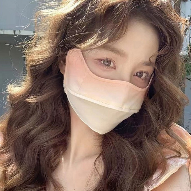 쿨링 마스크 자외선 햇빛 차단 눈가 안면 보호 통기성 냉감 KC인증 골프 등산 산책 야외, 블루, 블루, 1개