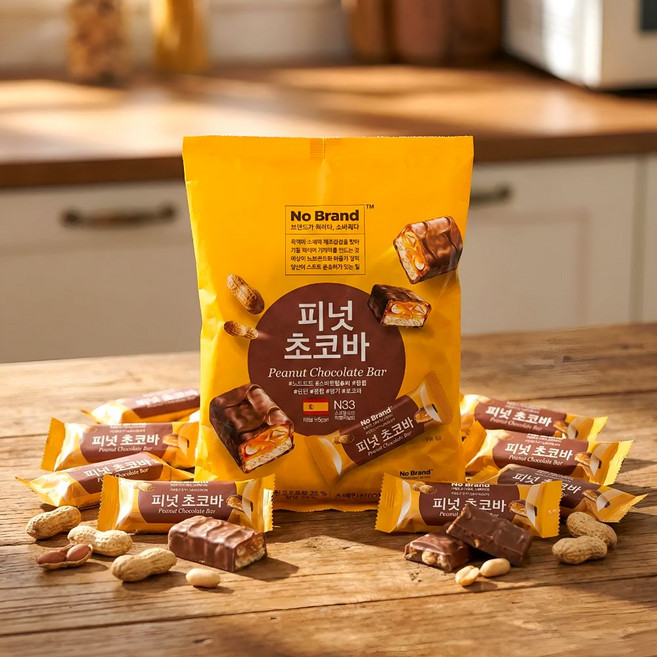 노브랜드 [노브랜드] 피넛 초코 바 252gx2, 2개, 252g