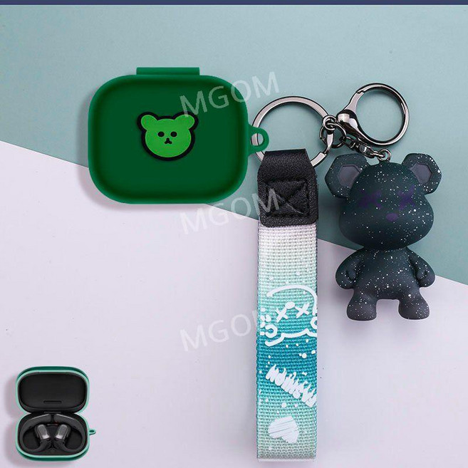 샥즈 오픈핏 프로 케이스 호환 Shokz OpenFit Pro 보호 커버 블루투스 이어폰, OPENFIT PRO(2026), 그린+그린곰