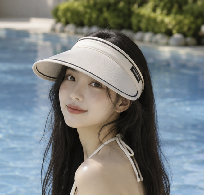 써니제이 자외선차단 와이드 챙모자 썬캡 99.9% UV차단 여름모자