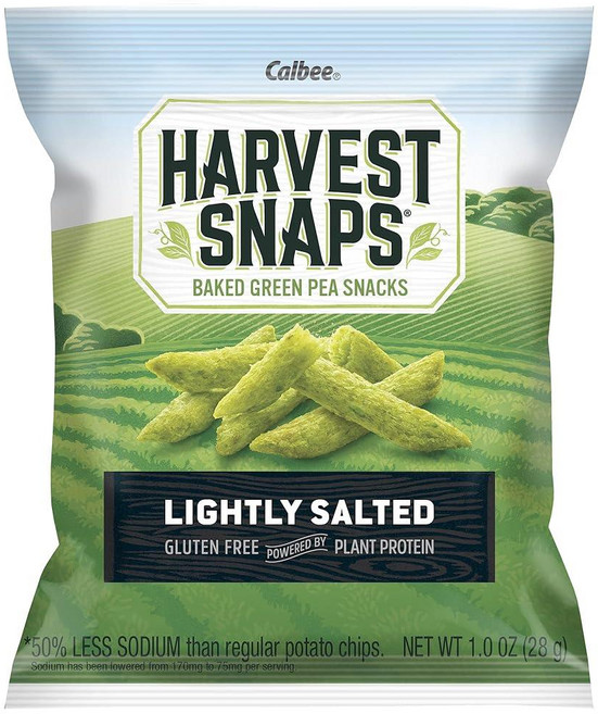 Harvest Snaps Veggie Chips (가볍게 소금에 절인 스낵 크리스프) | 식물 단백질로 구동 글루텐 프리 GMO 프리 구운 야채 칩 | 미국 제조 (스낵 팩, 28g
