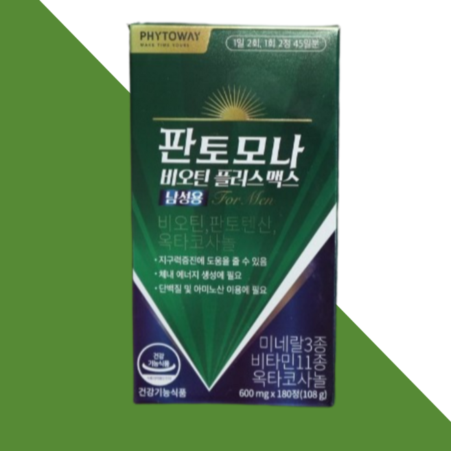 판토모나 비오틴 플러스 맥스 남성용, 180정, 2개