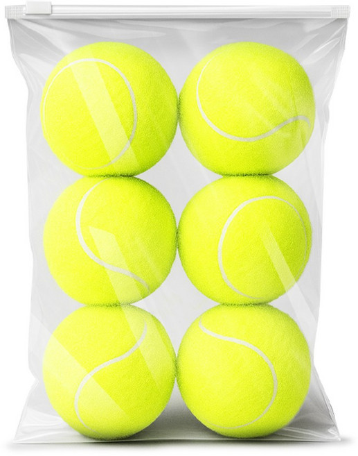 스포홀릭 연습용 테니스공 6p, 옐로우, 1개