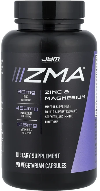단백질 비타민 철분 마그내슘 칼슘 JYM Supplement Science ZMA 아연 및 마그네슘 베지 캡슐 90정 고루고루섭취해주세요, JYMSupplementScienceZMA아연및마그네슘, 1개 - 쿠팡