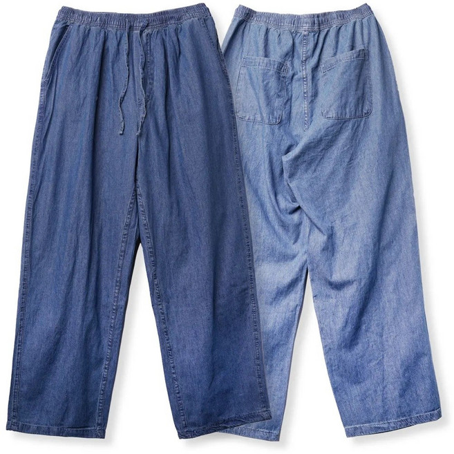 THE MAPLE SYRUP FACTORY 와이드 에어리 밴딩 데님 2.COL