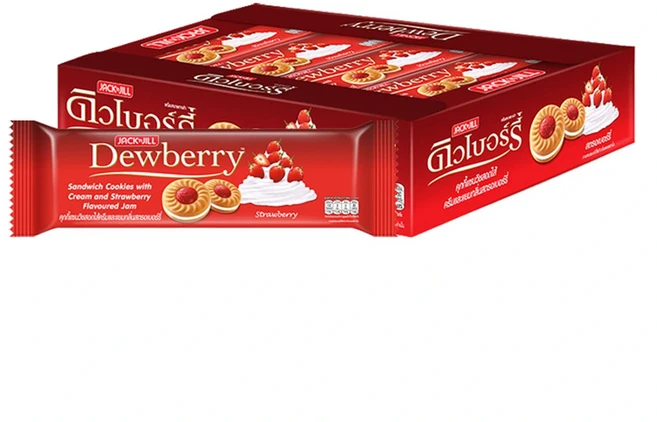 DEWBERRY Cookies Strawberry 듀베리 쿠키 스트로베리맛 27g x 12개입, 1개, 324g