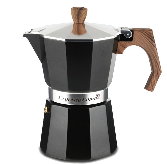 코맥 에스프레소 커피메이커 모카포트 3컵, 혼합 색상, 1개