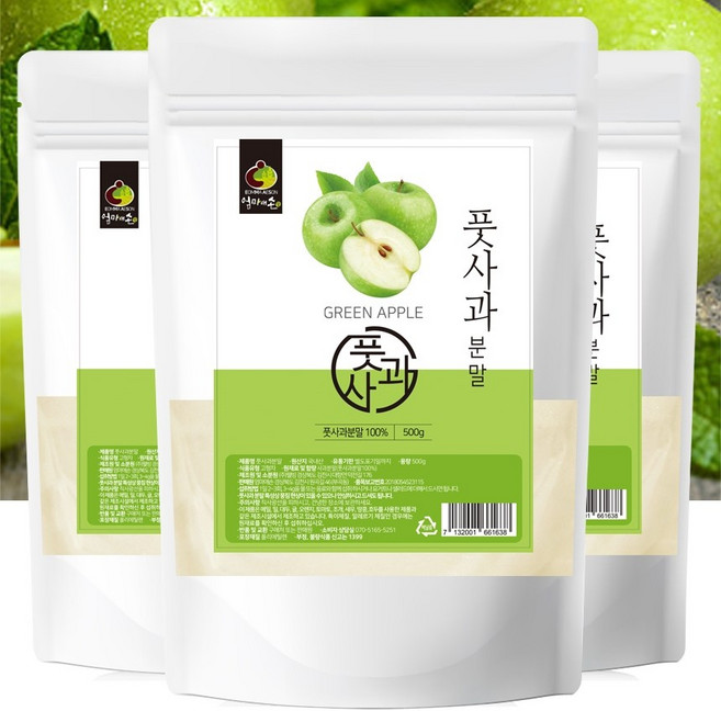 해피스토어70 국내산 100% 풋사과분말가루 대용량 폴리페놀, 1개