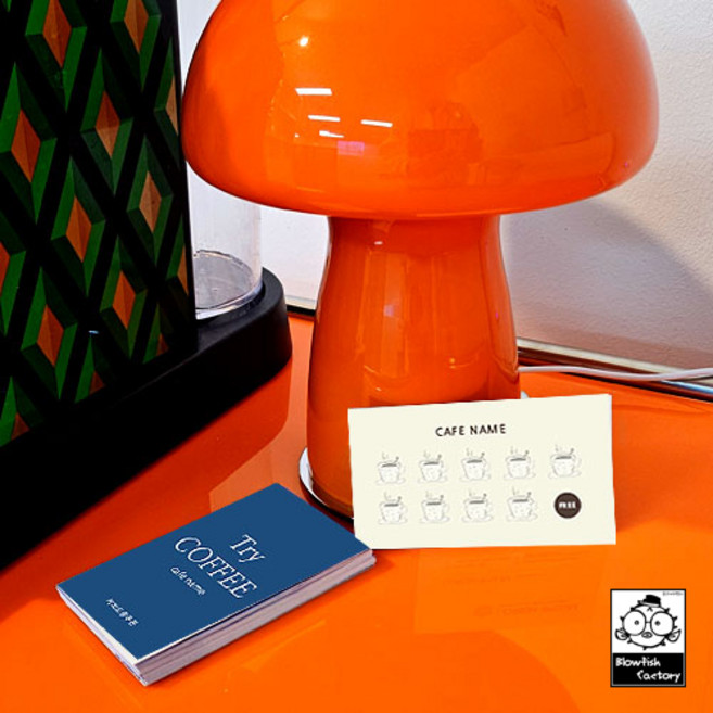 카페쿠폰 커피숍 쿠폰 당일제작하는 쿠폰명함 양면, 스노우지(500장), 내가 가진 디자인을 쓸래요