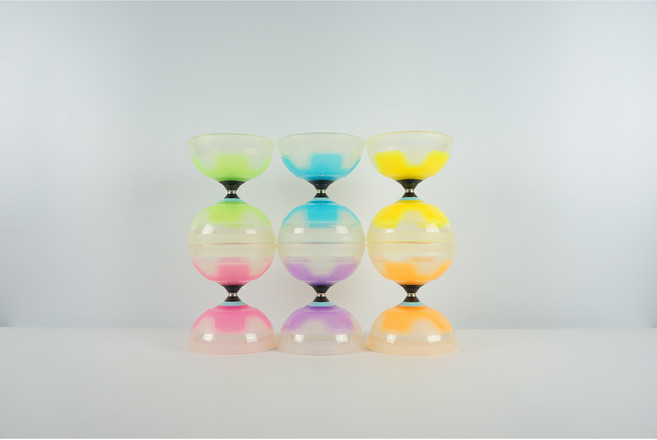 三鈴SUNDIA獵鷹五培鈴扯鈴 耐磨材質 穩定流暢 黃色, 黃色, 只有扯鈴, 1套