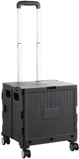 접이식 트롤리 박스 바퀴 내마모성 무소음 회전 회전식 바퀴가 카트, 1개, Color: 3. 4 Wheels Black