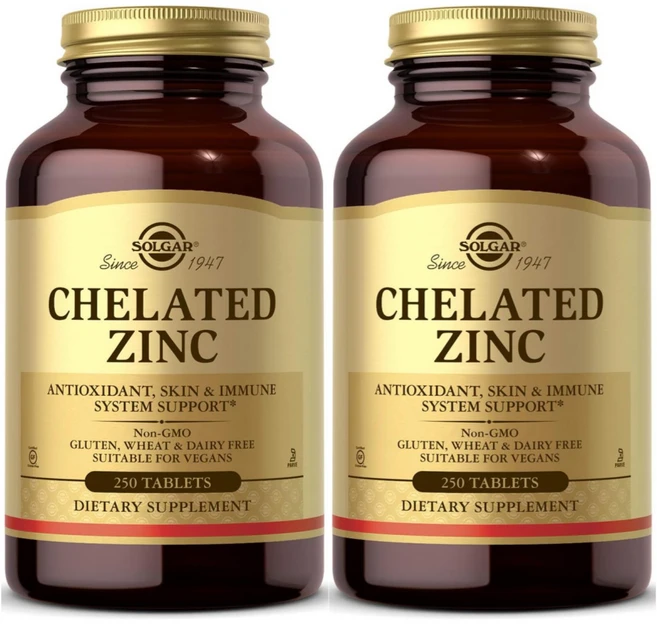 솔가 킬레이트 아연 250정 (타블렛) Solgar Chelated Zinc 250tabs, 2개 - 쿠팡