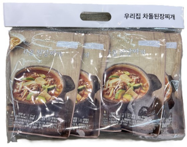 피코크 우리집 차돌된장찌개, 500g, 4개