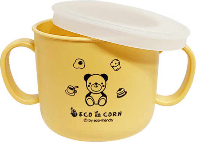 한진 에코인콘 옥수수 베이비 뚜껑 양손컵, 1개