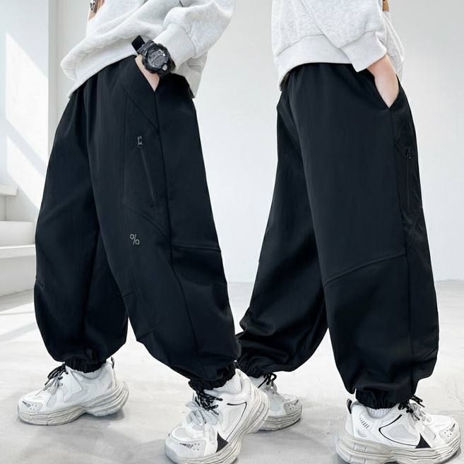 달콩슈 주니어용 벌룬핏 조거 팬츠 순면 바지 아동 남아 DKW212