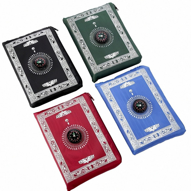 레드 무슬림 기도용 매트휴대용 카펫 기도 장소 도실 예배 매트 바닥 장식 종교 용품