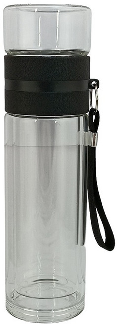 雙層玻璃水瓶 便攜式茶杯 隔熱保溫水壺, 透明, 1個, 270ml