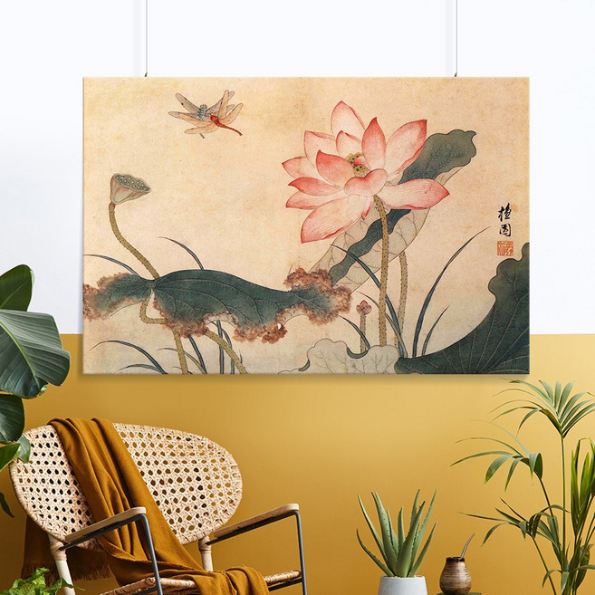 신사임당 신윤복 전통 민화 풍수 한국 전통 민속화 풍속화 인테리어 학교 교실 교육 액자, 20.김홍도-하화청정