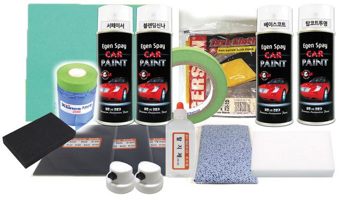 이젠카페인트 자동차 셀프 도색 도장 DIY세트 긁힘수리 특수노즐 장인지로 헤드라이트복원, 선택03) 헤드라이트 복원세트, 1개