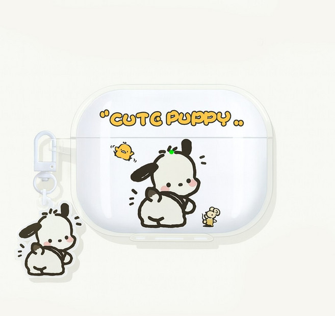 엉덩이가 귀여운 포차코 에어팟 유막방지 투명 케이스 키링 케이스, 에어팟 프로2