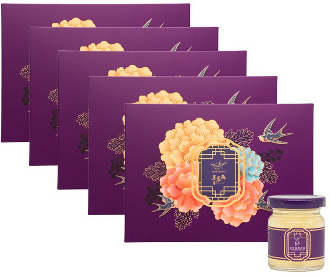 【慕蓉燕】巢聖燉梨燕窩禮盒x5盒(30入)，滋補養生，潤肺止咳，天然健康，送禮首選, 60g, 30個