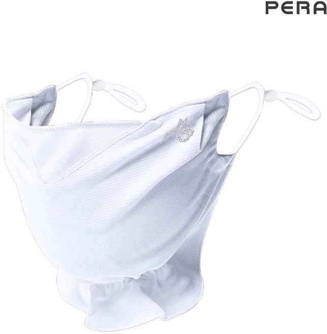 빅토리아 에어 메쉬 안면 마스크 등산 산책 자외선 차단 UV 햇빛 가리개 골프 마스크, 화이트