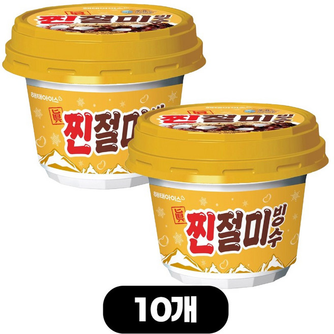 해태 통팥 아이스크림 찐절미 빙수, 10개, 240ml