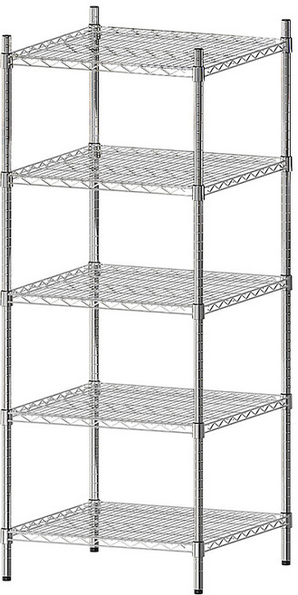 dayneeds 荷重型 60x60x150公分 五層電鍍波浪架, 【dayneeds】荷重型 60x60x150公分 五層電鍍(鎖管)波浪架, 1個