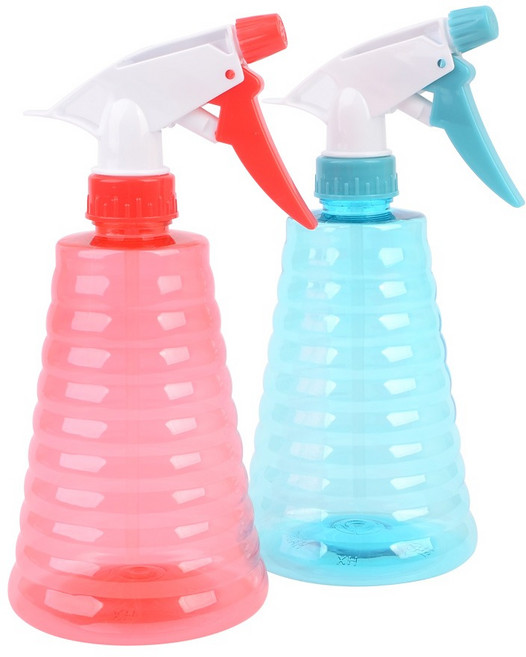 500ml 컬러 분무기 식품용 락스분무기 미용실 약품분무기+원형 양면 테이프 10P 사은품, 무작위색상, 2개